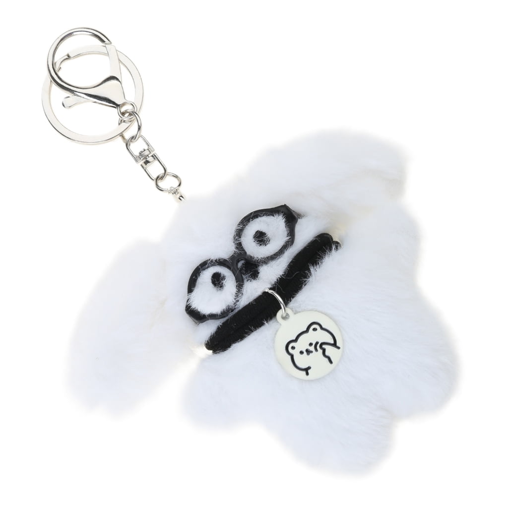 Key Rings Plush Necvior Cute Dog Keyring Plush Keychain Stuffed Backpack Pendant Soft ...