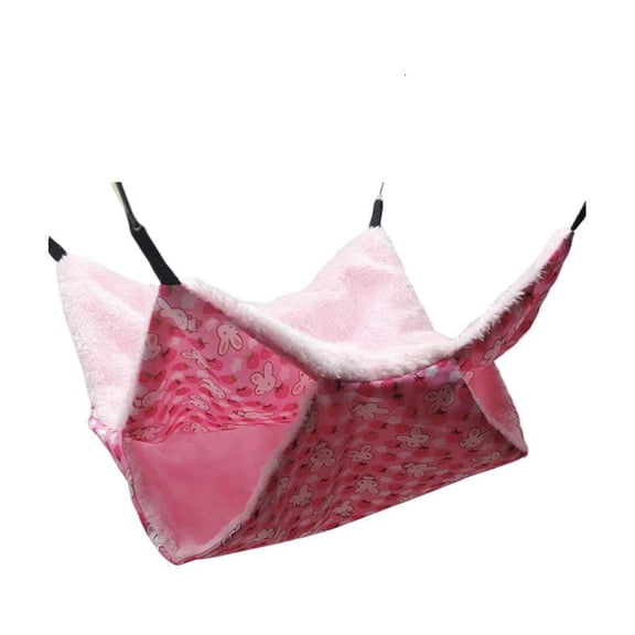 Necvior Cute Guinea Pig Hamster Hanging Hammock Warm Bed Soft Mat Small Pet Cage Hideout Tunnel Cave for Rat Ferret Pig Squirrel