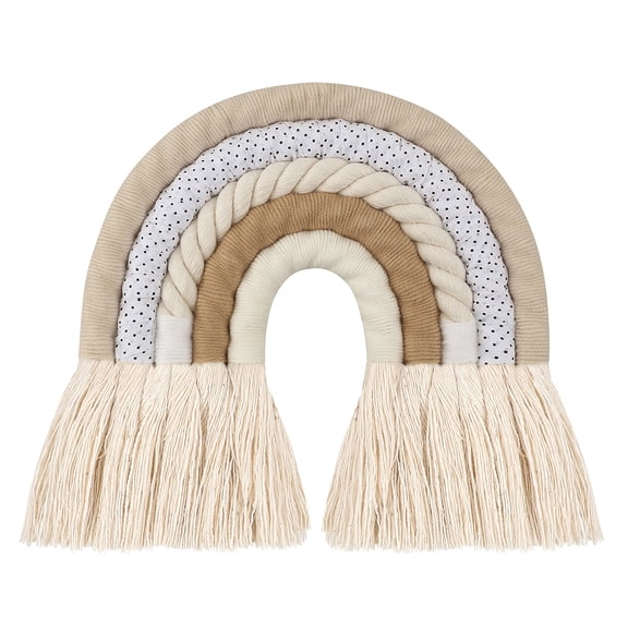 Necvior DIY Rope Rainbow Tapestry Wall Hanging Toys Handmade Weaving Ornament Nordic Baby Kids Room Decor