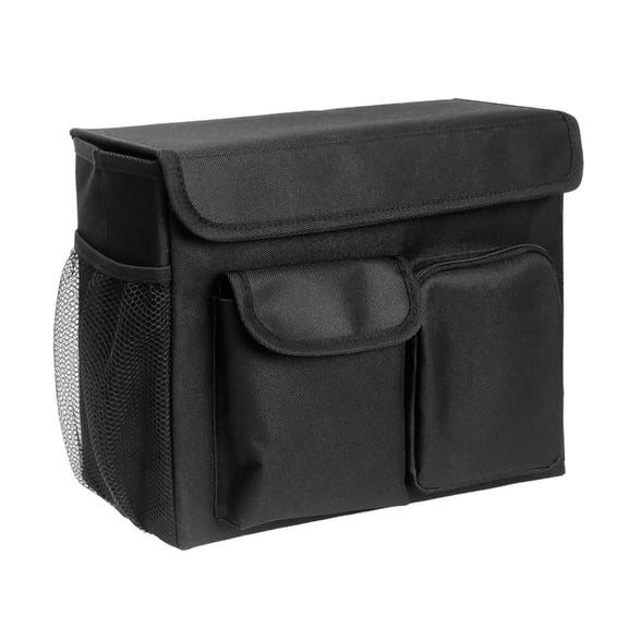 Necvior Daily Carry Bag for Wheelchair and Walker Use, Hanging Storage Bag with Front Compartments, Net Side Sleeve and Front Belt Mount Area