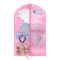 Necvior Dance Dress Protective Carriers Water Resistant Garment Bag with Multiple Pockets Hanging Storage Bag for Dancewear