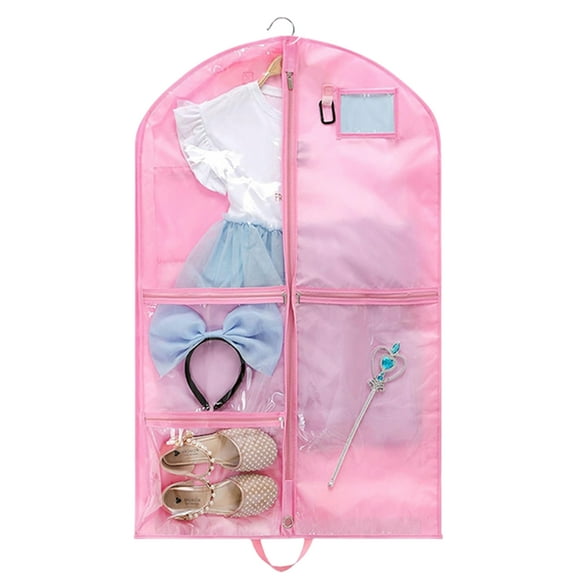Necvior Dance Dress Protective Carriers Water Resistant Garment Bag with Multiple Pockets Hanging Storage Bag for Dancewear