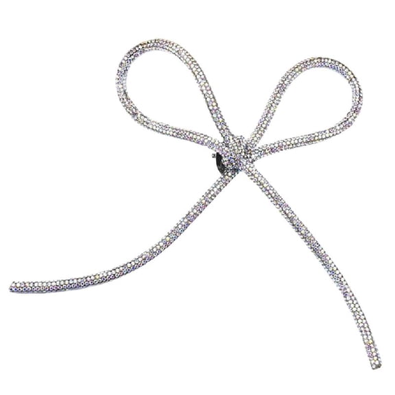 Necvior Dazzling Bowknot Brooch Pin Modern Decorative Pin for Women's Fashion Accessory