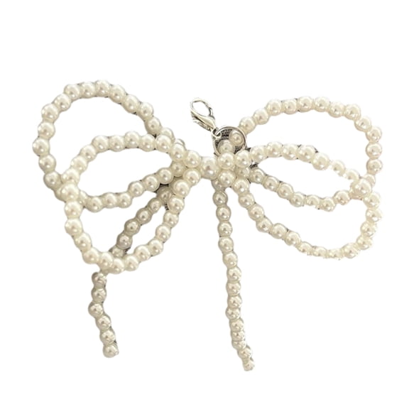 Necvior Delicate Bowknot Phone Case Pendant Fashionable Big Bowknot Keyring Chic Bag Charm for Fashion forward Individuals