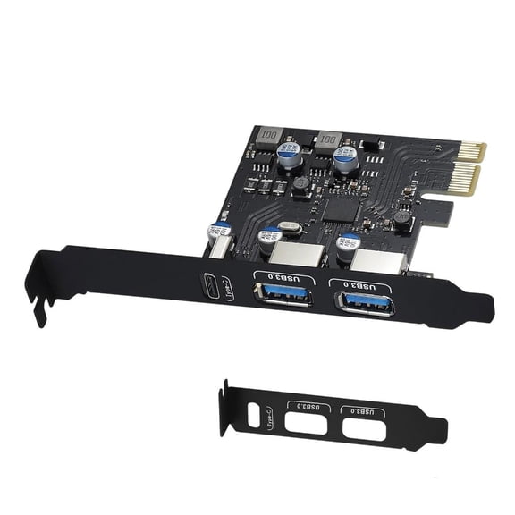 Necvior Desktop PC USB Expansion Card, PCIe to USB3.0 with 18W Fast Charging, 3 port