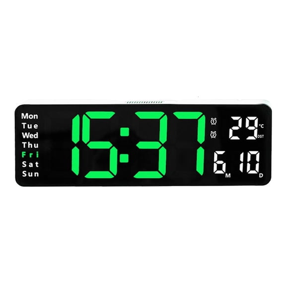 Necvior Digital Alarm Clock Snooze Function Desk Home Kids Room School Office Decor