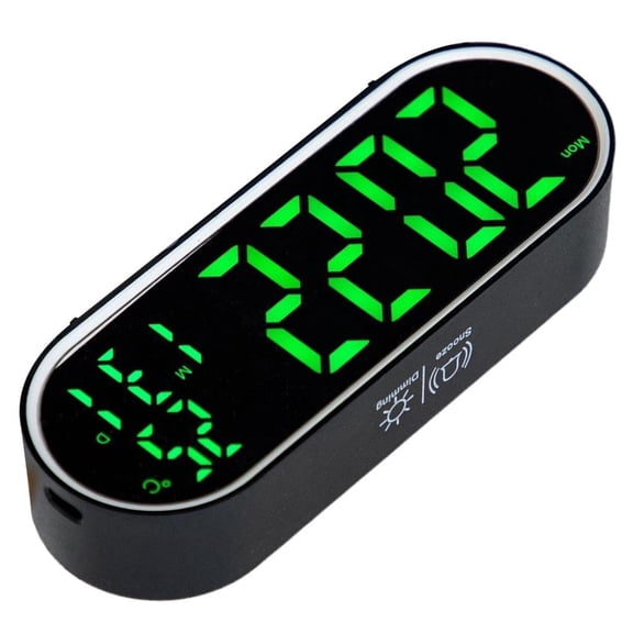 Necvior Digital Alarm Clock With Large LED Display And Rechargeable Battery For Home Or Office Decoration Modern Look