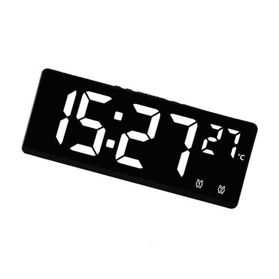Necvior Digital Alarm Clock Without Tickings Alarm Clock for Children Small Clock Volumes