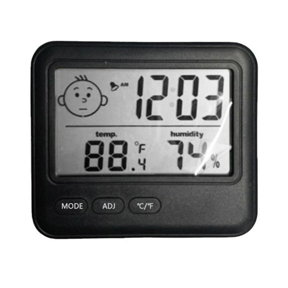 Necvior Digital Temperature Guage and Humidity and Colck with Large Screen Display