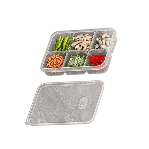 Necvior Dishwasher Safe Refrigerator Organiser Visible Compartments Food Storage Box