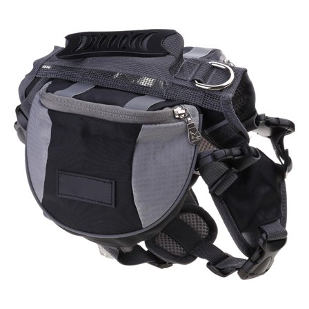 Necvior Dog Self-Wearing Backpack Adjustable Vest Saddle Bag Backpack for Traveling