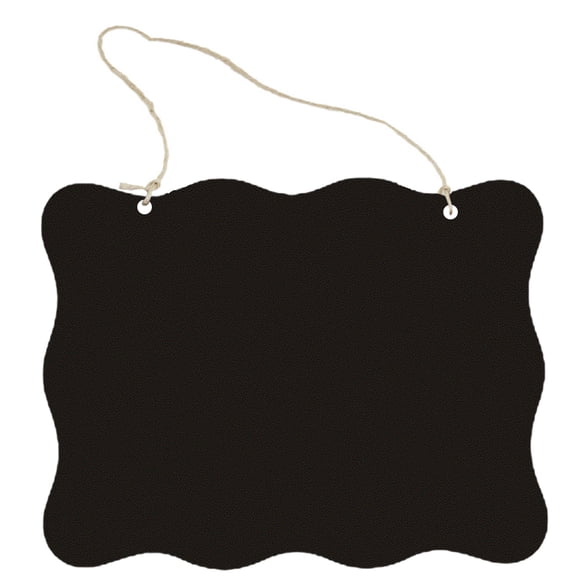 Necvior Double Sided Hanging Chalkboard Sign Small Memo Message Blackboard Sign Erasable