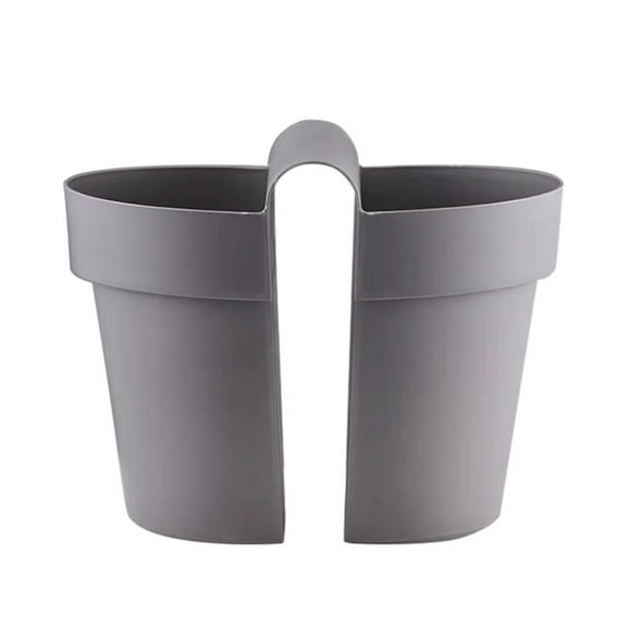 Necvior Double-Sided Hanging Rail Planter Deck Flower Pot Plant Window Box Railing Planter with Drainage Holes for Patio Deck Fence Balcony