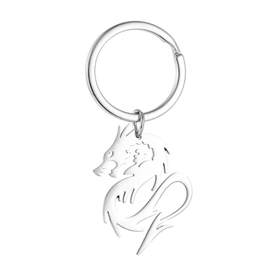 Necvior Dragon Keychain Simple Chinese Dragon Hanging Ornament Zodiac Dragon Key Chain