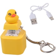 Necvior Duck Shaped Rechargeable Mechanical Keyboards Switches Tester Keychains Speaker for Computer Keyboards Modding