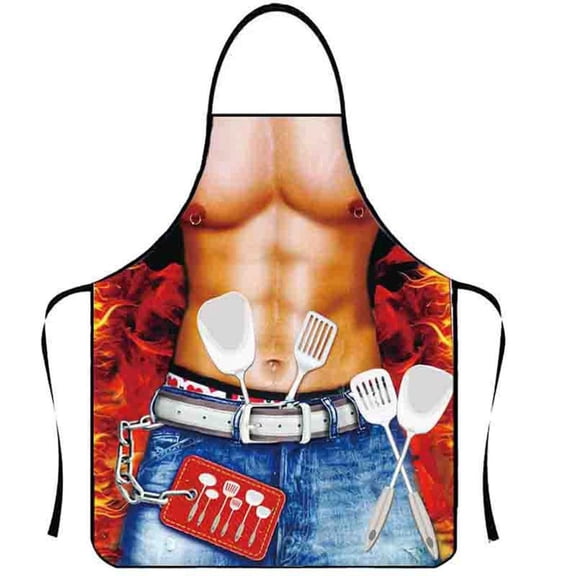 Necvior Easy Cleans Sleeveless Muscular Man Apron for Men for Home Entertaining