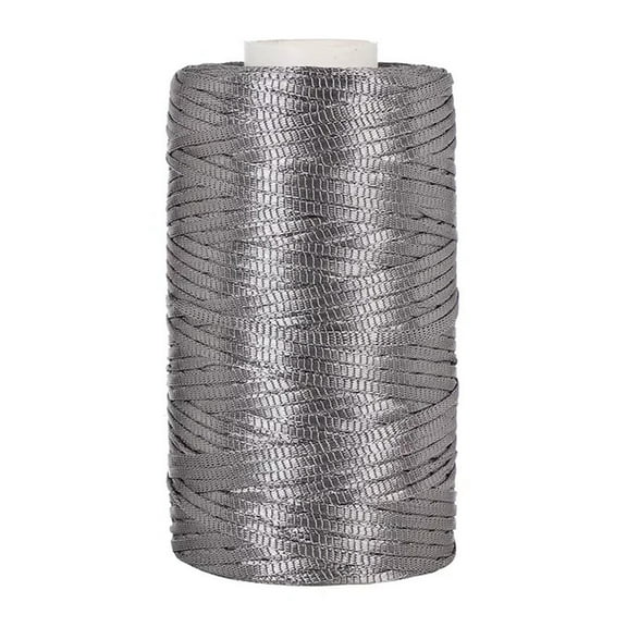 Necvior Eco-Friendly Acrylic Knitting Yarn 50g Silk Satin Cord Flat Weaving Crochet Sweater Yarn for Kid Women Girl DIY Handmade