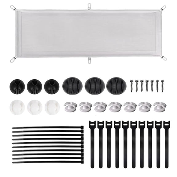 Necvior Efficient Under Desk Wire Organizers Storage Holder for Secure and Neat Spaces