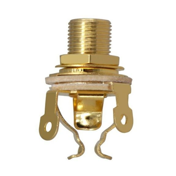 Necvior Electric Guitar Input Output Jacks For Electric Guitar Bass, Guitar 1/4Inch 6.35mm Mono Jacks Output Socket Nut & Washer