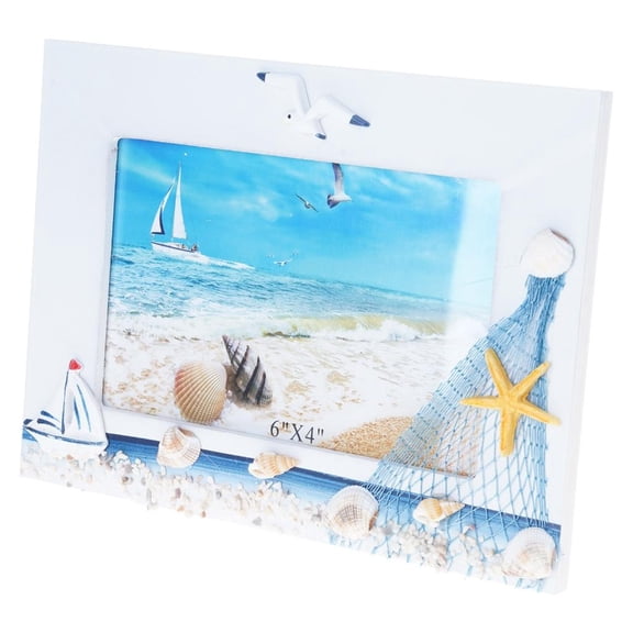 Necvior Elegant 6Inch Ocean Photo Frame for Home Decorations Showcase Your Delight Moment Environmental Friendly Wood Material