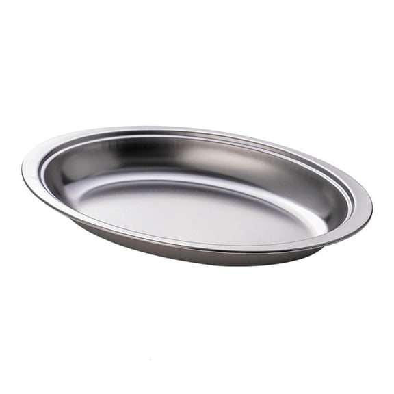 Necvior Elegant Oval Fish Plate Stainless Steel Platter for Home and Restaurant Use
