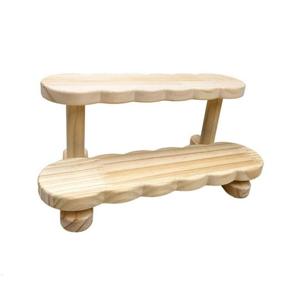 Necvior Elegant Wood Display Shelf Elegant Stand Holder Perfect For Collectible Items