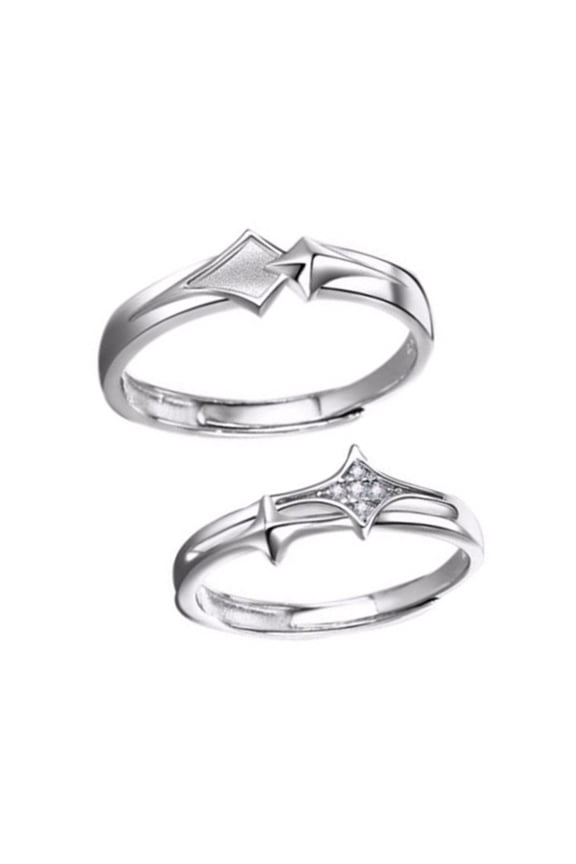 Eternals Love Star Couple Rings for Trendy Couples Seek Romance and Individuality Adjustable Designs Casual Wear