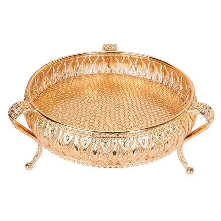 Necvior European Style Metal Fruit Serving Tray Storage Box Multifunctional Snack Dish Plate Wedding Tea Party Display Stand