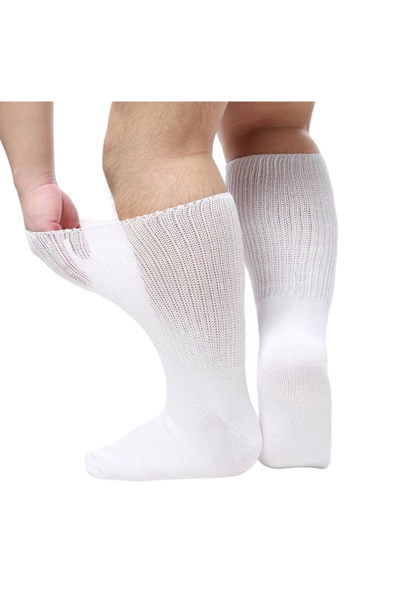 Extra Wide Socks for Swollen Feet Stretch to 30" Seniors Diabetics Socks None Binding Loose Fit Top for Edema Lymphedema