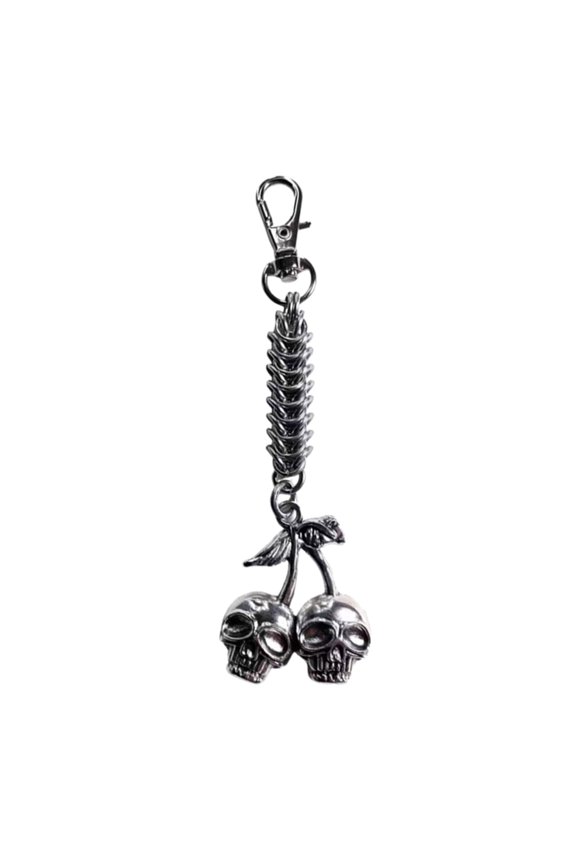 Eye Catching Cherrys Bag Charm Stylish Key Chain Pendant Metal Accessory
