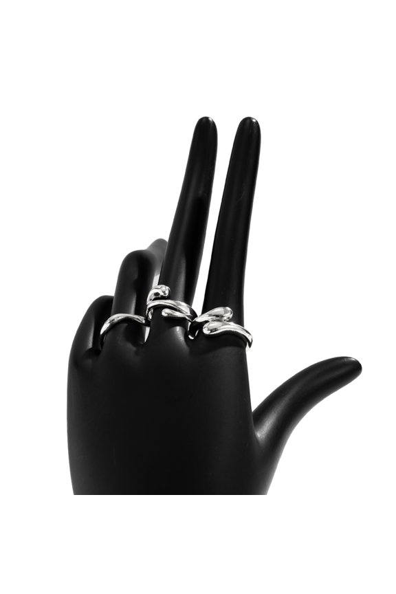 Eye Catching Liquid Lava Shaped Rings Adornment Stylish Rings Jewelry for Women