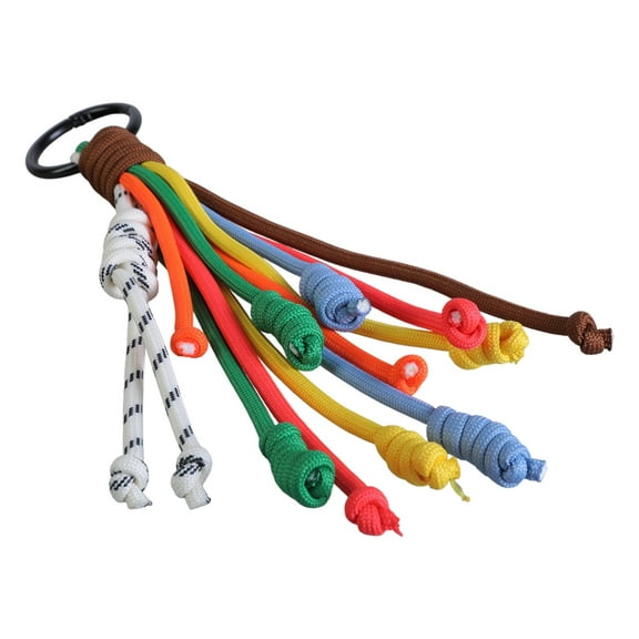 Necvior Eye Catching Rainbow Key Chain Portable Woven Key Accessory for Personal Use