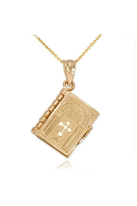 Faith Bible Pendant Necklace Religious Jewelry for Pendant Men's Necklace Female Hip-hop Non-fading Jewe