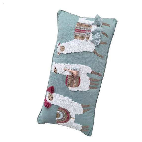 Necvior Farmhouses Throw Pillow Cover Pattern Pillow Case Tassels Cushions Cover for Sofa Couch Chair Bedroom Livingrooms