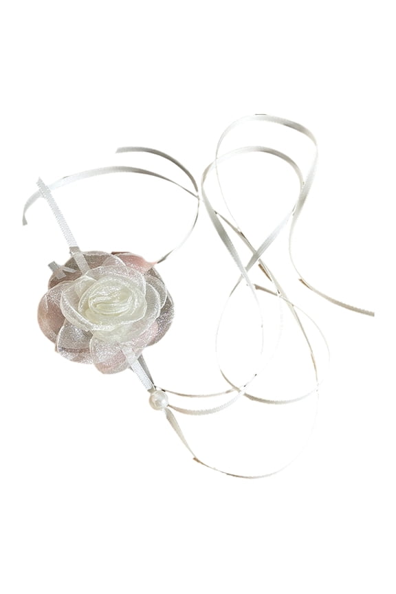 Fashion Choker Necklace Gothic Rose Flower Pendant Neckchain Bridal Adjustable Choker Chain for Women Ladies