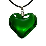 NECVIOR Fashion Cute Glass Heart Pendant Choker Necklaces Women Rope Necklace