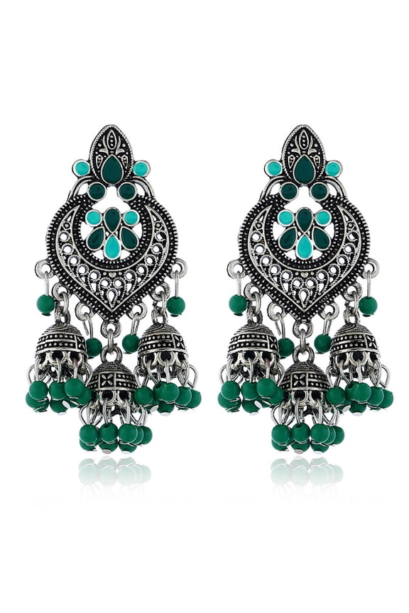 Fashion Jewelry Decoration Indian Drop Dangle Earrings Ethnic Style Earrings Gypsy Bell Tassel Earrings for Women