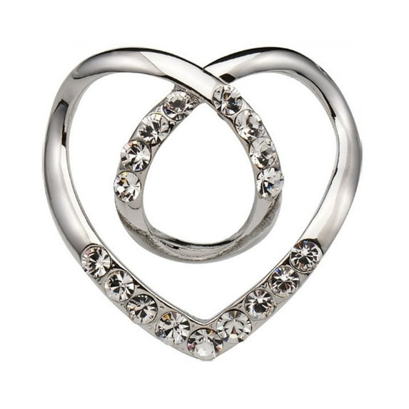 Necvior Fashion Silk Buckle Heart Metal Knot Button Lady Waist T-Shirt Tie Clips Rhinestone Decorative Waist Buckle for Woman