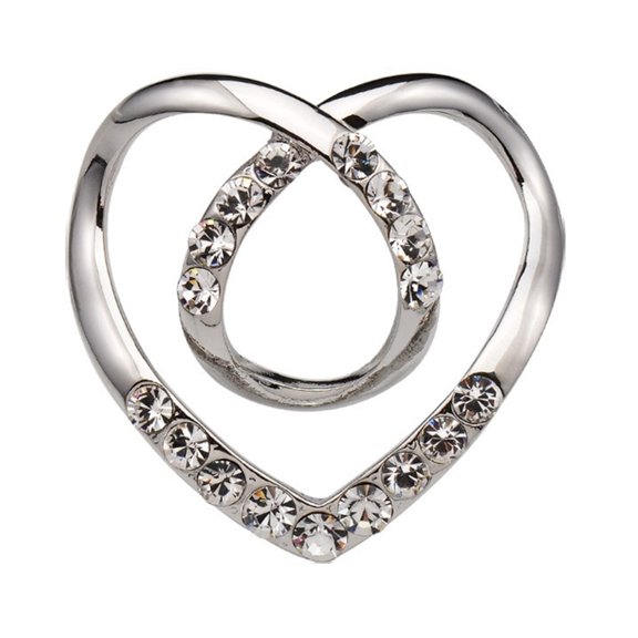 Necvior Fashion Silk Buckle Heart Metal Knot Button Lady Waist T-Shirt Tie Clips Rhinestone Decorative Waist Buckle for Woman
