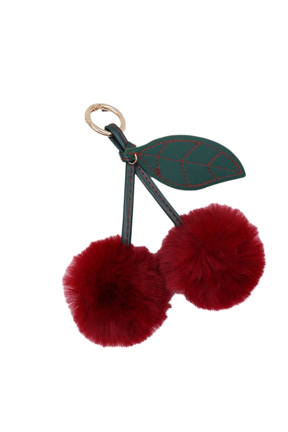 Fashionable Bag Pendant Cherry Keychain Cherry Key Pendant Fashion Bag Accessory