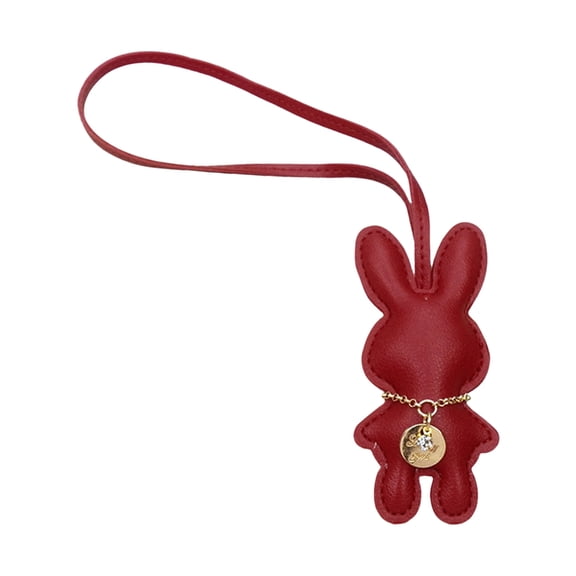 Necvior Fashionable Rabbit Shaped Keyring Artificial Amimal Toy Pendant Keychain