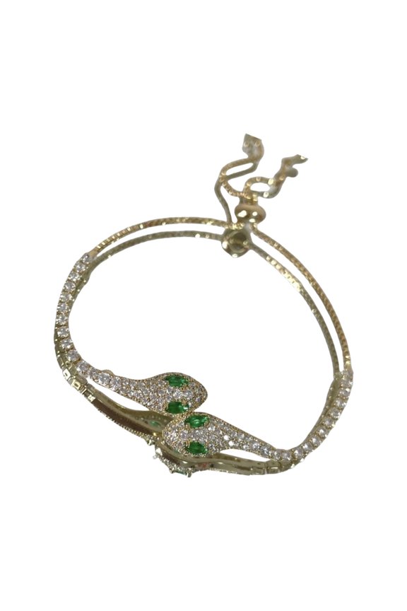 Fashionable Snake Bracelet with Sparkling Crystals for Trendy Women Ladies