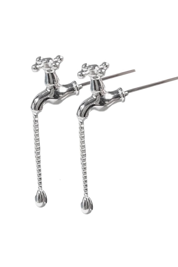 Fashionable Water Tap Earrings Unconventional Ear Hooks Adornment Playful Ear Studs Earrings Ornaments for Parties Dates