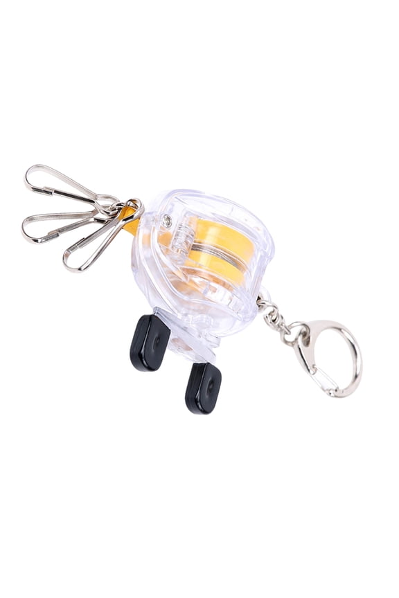 Fishing Accessories Fishing Reel Keychain Fishing Tackle Lock Buckle with Retractable Wire Rope Quick Buckle Keychain