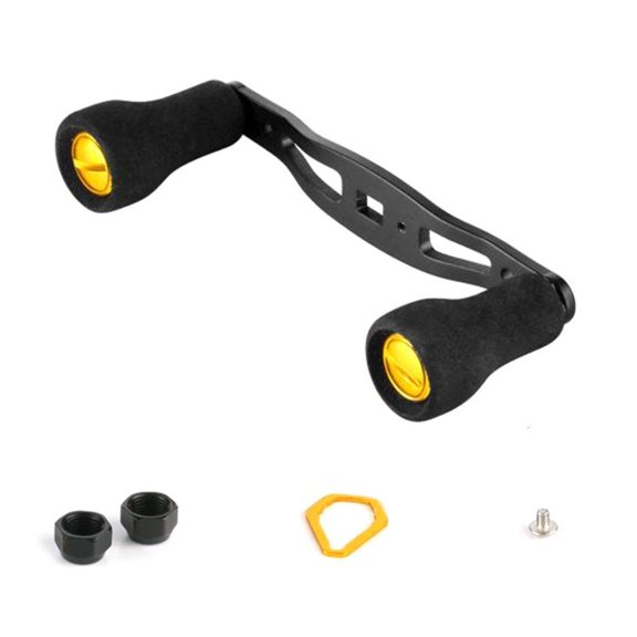 Necvior Fishing Reel Handle Baitcasting Reel Fishings Reel Handle Metal/EVA Handle Knob Grip Replacement Assembly Part
