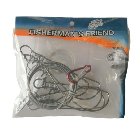 Necvior Fishing Stringer Clip, Fish Stringer with Stainless Snaps, Live Fish Lock Holder