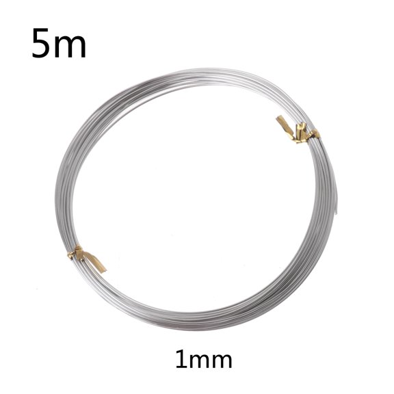 Necvior Flexible Aluminum Wire Silver Metal Anodized Aluminum Armature Wire DIY Sculpture Craft for Wreath Making Beading Floral
