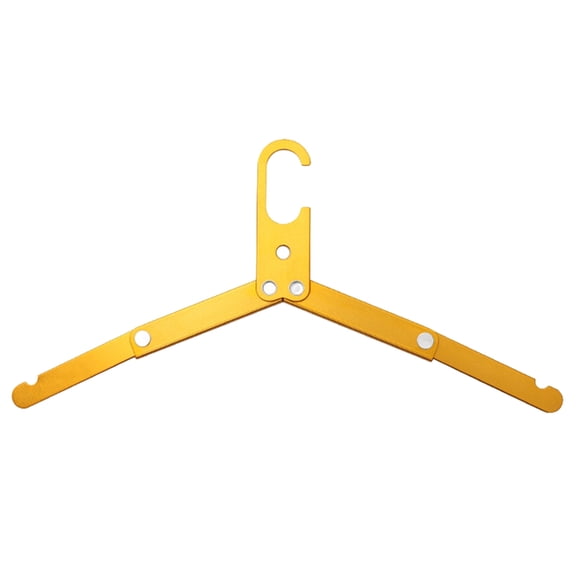 Necvior Foldable Travel Hangers, Portable Lightweight Aluminium-Alloy Durable Collapsible Hanger for Camping Traveling Outdoors