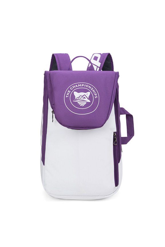 Folding Tennis Backpack Badminton 2-Rackets Tennis Handbag with Separate Shoe Pouch Large Capacity Tennis Bag