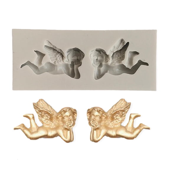 Necvior Fondant Moulds Silicone Cake Molds Angel Shape Perfect Gift for DIY Baking Lover